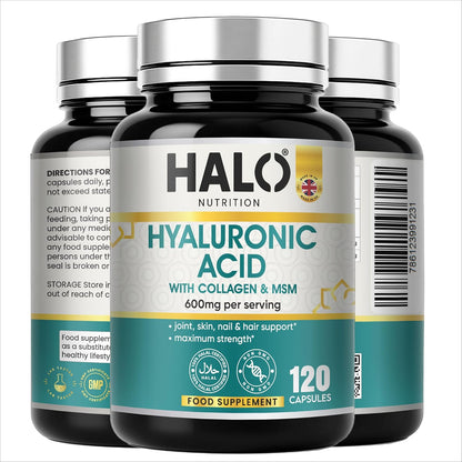 Halo Nutrition Hyaluronic Acid 600mg Capsules