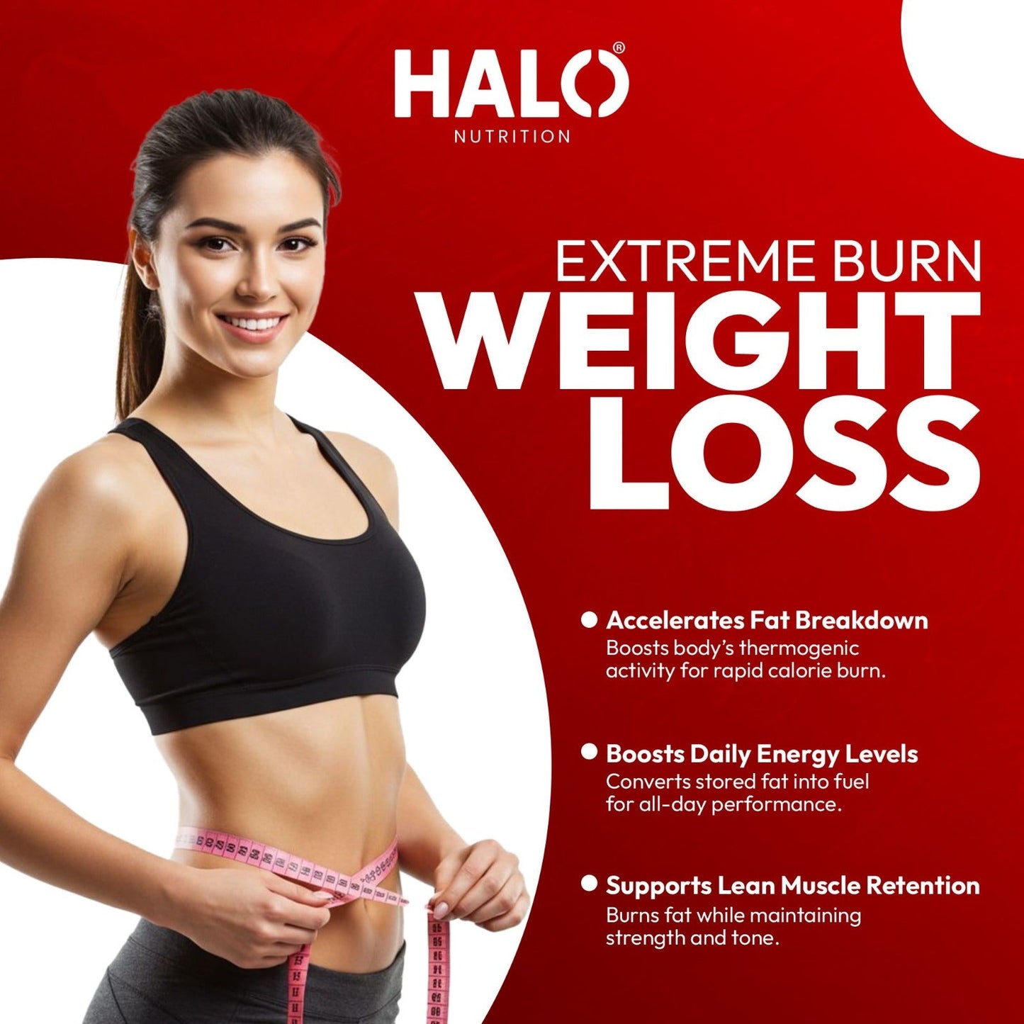 HALO Nutrition Extreme Burn – Keto Diet Slimming Capsules | 90 Count Fat Burner Formula