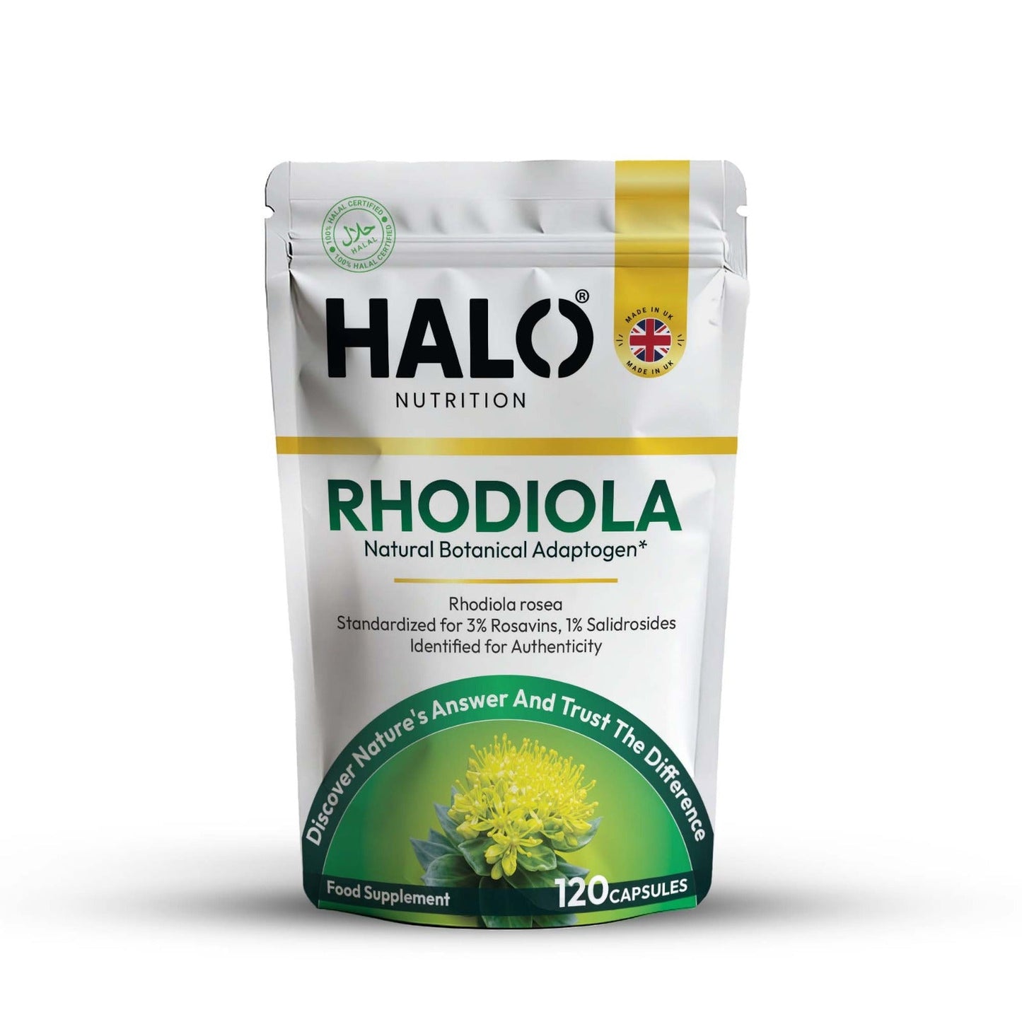 Halo Nutrition - Rhodiola Rosea 120 Capsules 2975mg